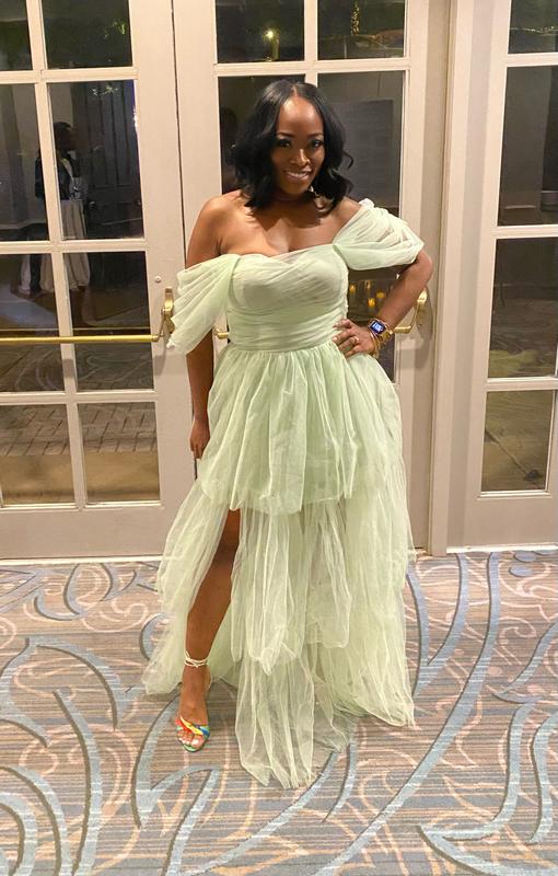 asos green tulle dress Lace & Beads tulle tiered maxi dress in olive green
