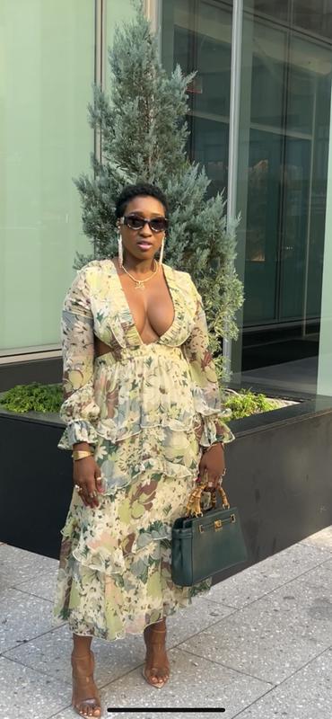 green off the shoulder bridesmaid dress Monica Off The Shoulder Gown