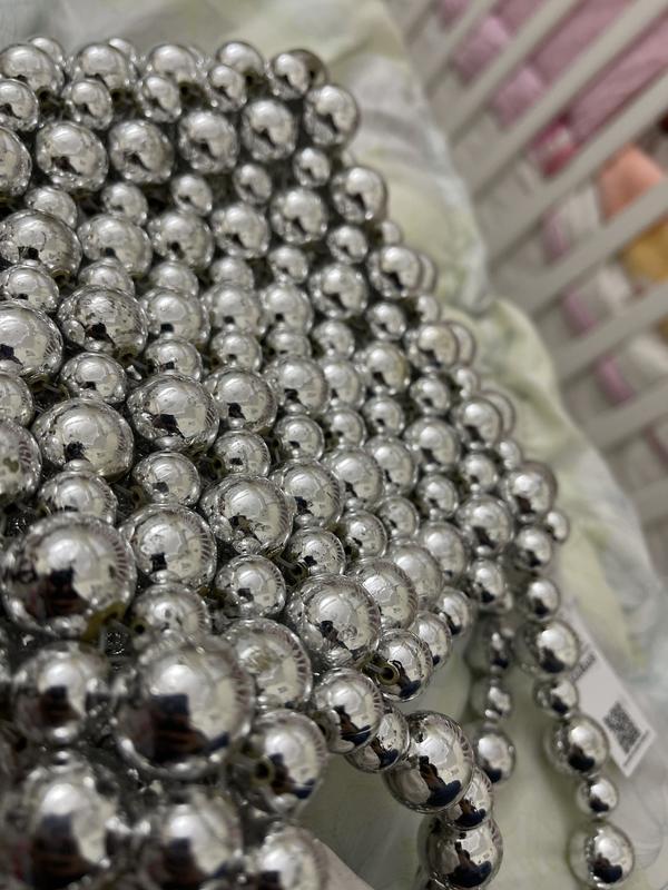 ASOS DESIGN shoulder bag with ball beads in silver | ASOS