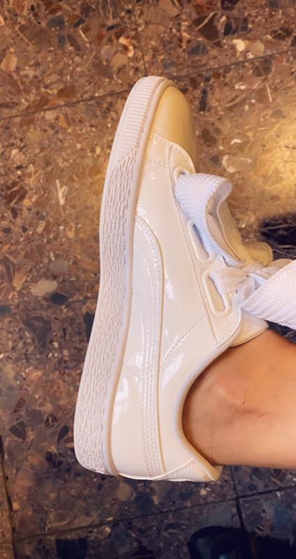 Puma basket heart blancas charol hotsell