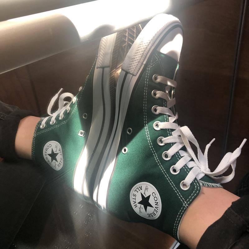 Converse haute verte fashion foncé