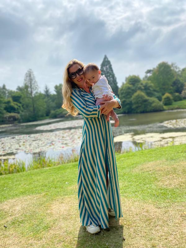 butterfly dress green VALE MAXI DRESS STRIPE