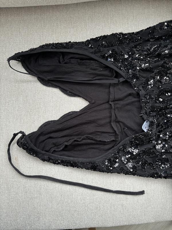 black sparkly dress midi BLACK SEQUIN MIDI DRESS WITH PUFANT SLEEVES