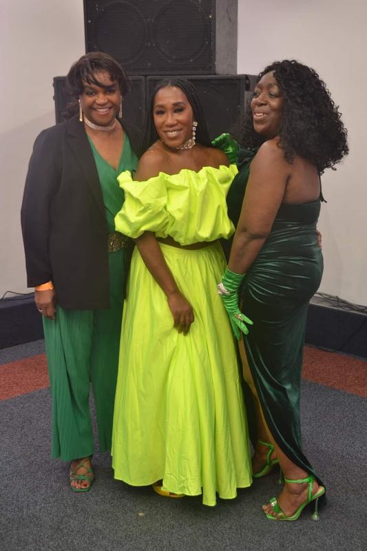 Labelrail x Juliette Foxx billowing taffeta maxi skirt in neon