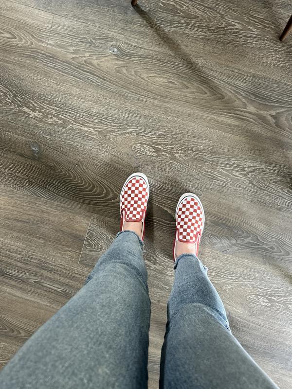 Vans Classic Slip On checkerboard sneakers in bossa nova red