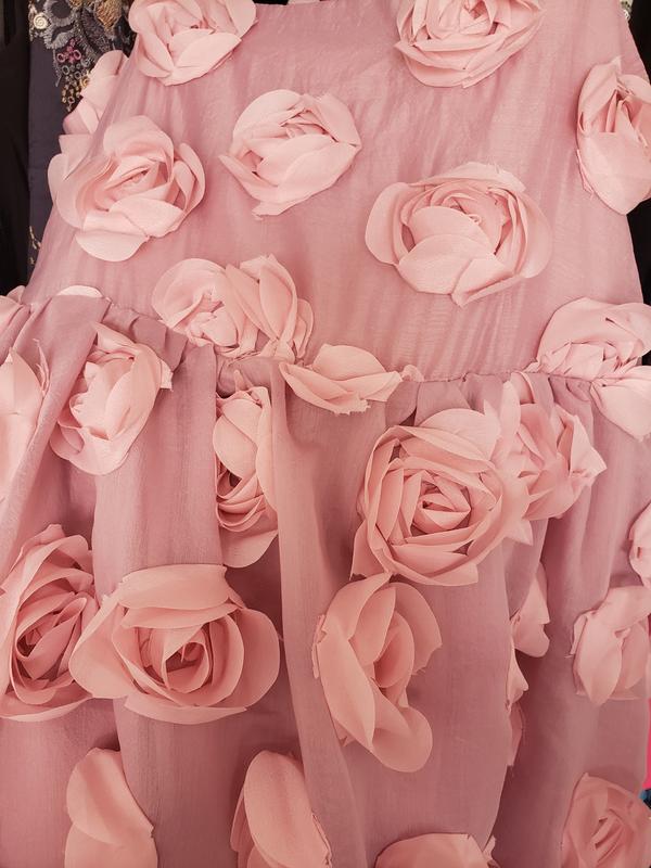 Dream Sister Jane rosette trapeze midaxi dress in pink | ASOS