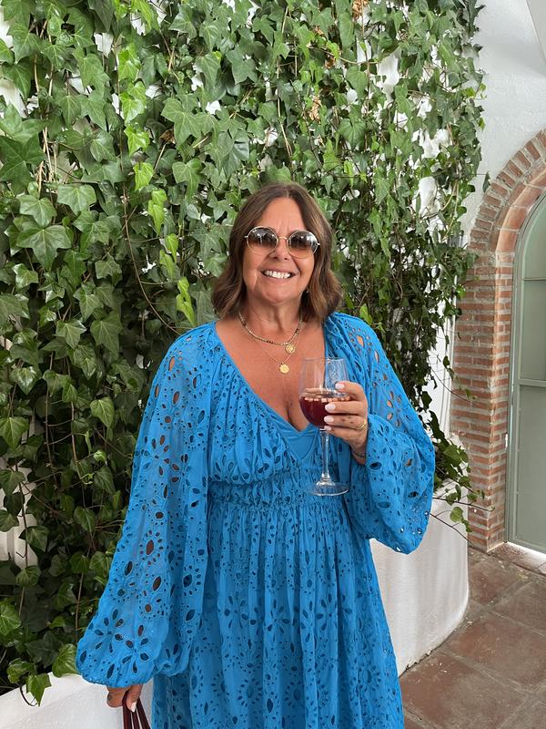 princess polly baby blue dress ASOS DESIGN Lace Insert Pleated Midi Dress With Embroidery In Navy main image 1