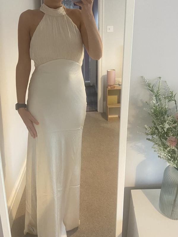 slim fit dress slacks Rent Asos Design Pleated Pinny Maxi Dress With Satin Wrap Waist In Pink main image 1
