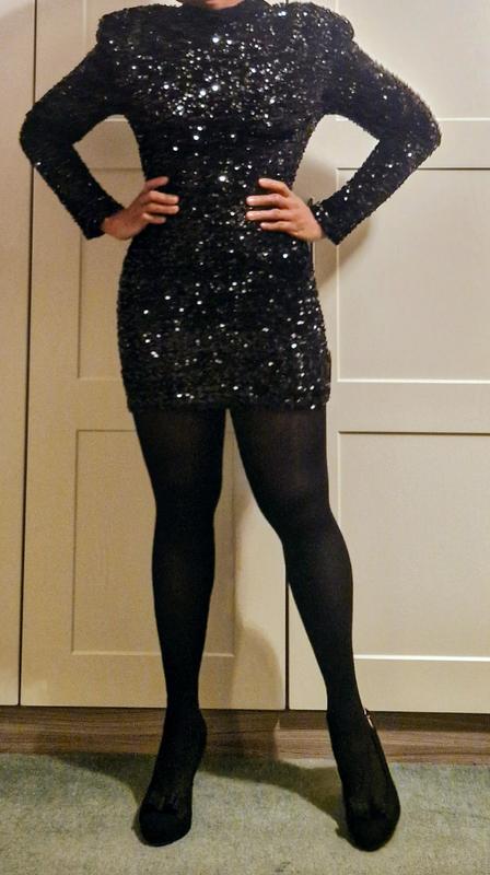 topshop sequin and velvet dress Topshop velvet sequin long sleeve mini dress in black