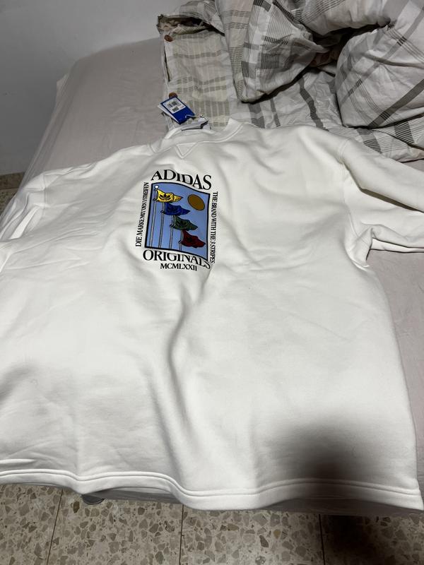 adidas Originals embroidered unisex sweatshirt in white | ASOS