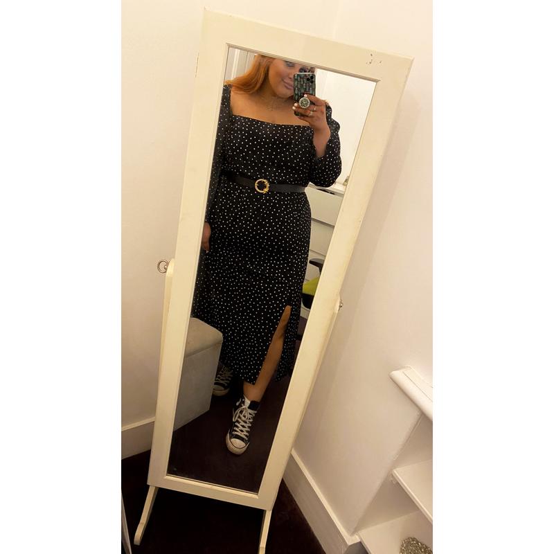 asos curve skater dress with raglan sleeve ASOS DESIGN knit ribbed flared sleeve mini skater dress in gray