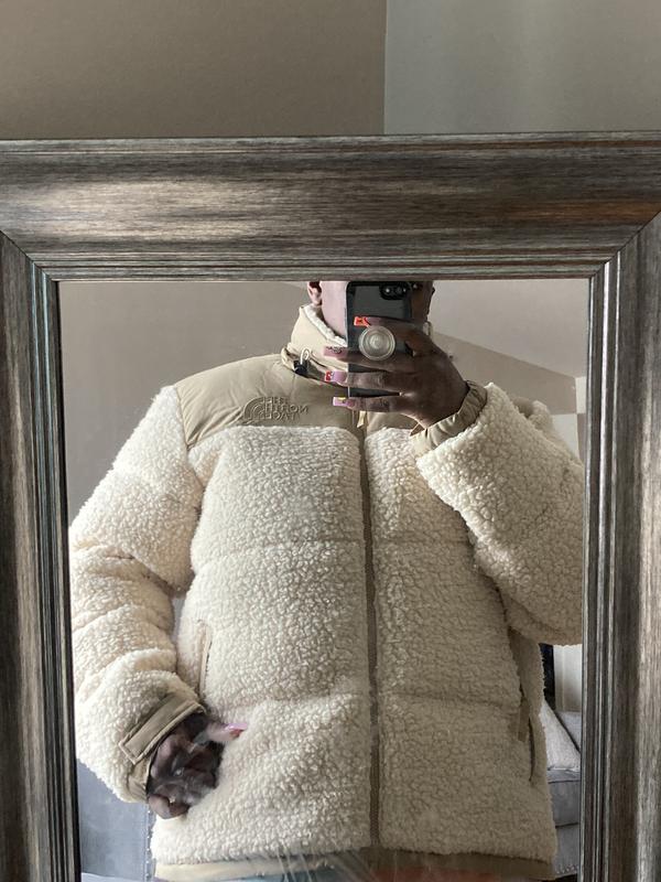 The North Face Nuptse Sherpa jacket in beige | ASOS The North Face Nuptse Sherpa jacket in beige | ASOS