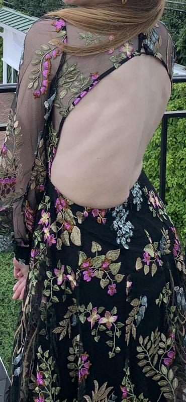 strapless open back dress Open Back Slit Maxi Dress main image 1