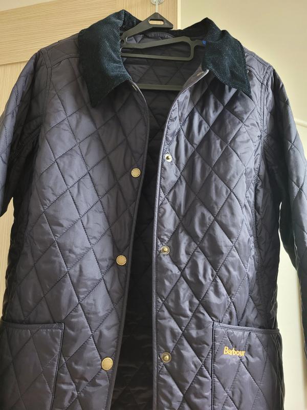 Mens Quilted Jacket With Shoulder Patch Barbour Annandale Diamond