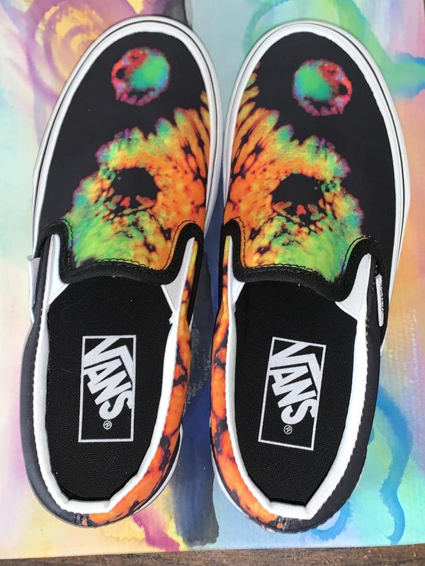 Vans Classic Slip-On Stackform tie-dye sneakers in multi | ASOS display picture 1