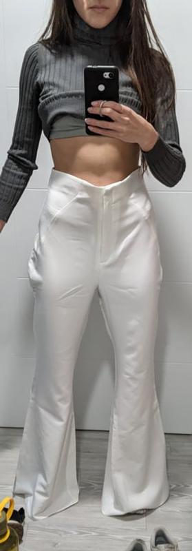 ASOS LUXE suit flare pants in white - part of a set