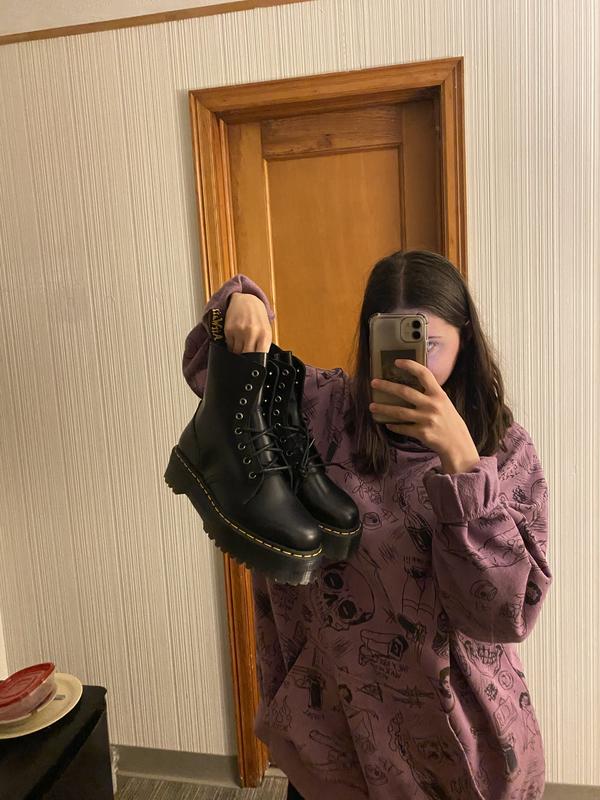 Dr Martens jadon 8-eye platform boots in black | ASOS