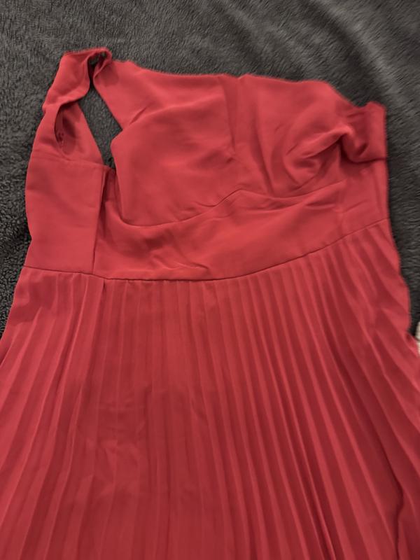 strapless open back dress Pleated Bustier Midi Dress main image 0