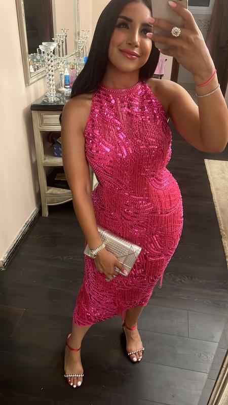 asos edition pearl placement midi dress ASOS Edition Pearl Placement Midi - Lot 1470163