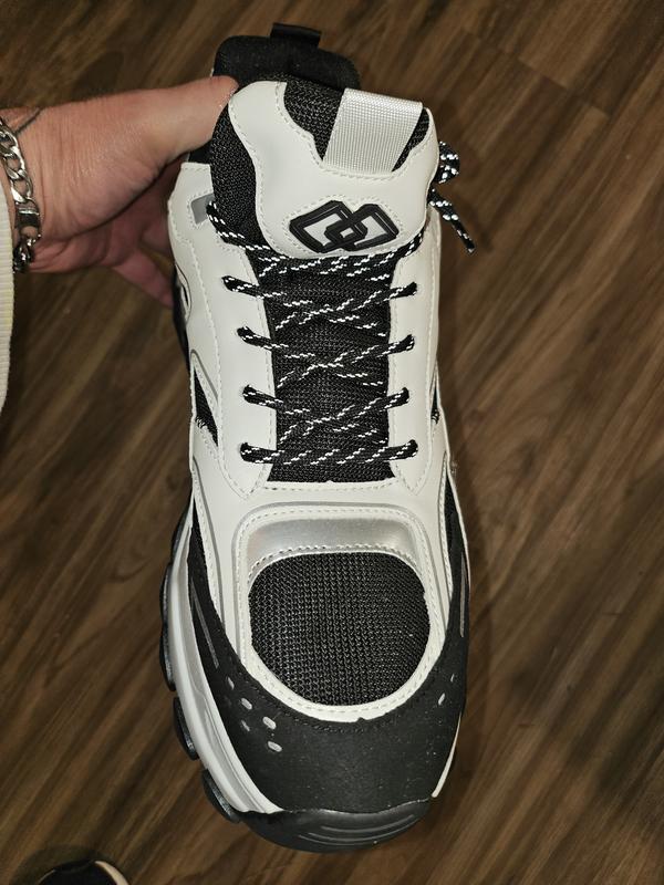 ASOS DESIGN chunky sneakers with monochrome and metallic