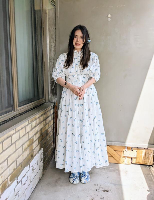 ASOS EDITION midi shirt dress with embroidered ditsy floral | ASOS