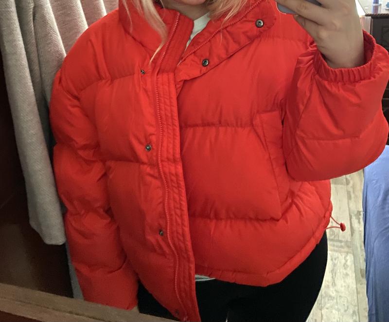 Asos red puffer jacket online