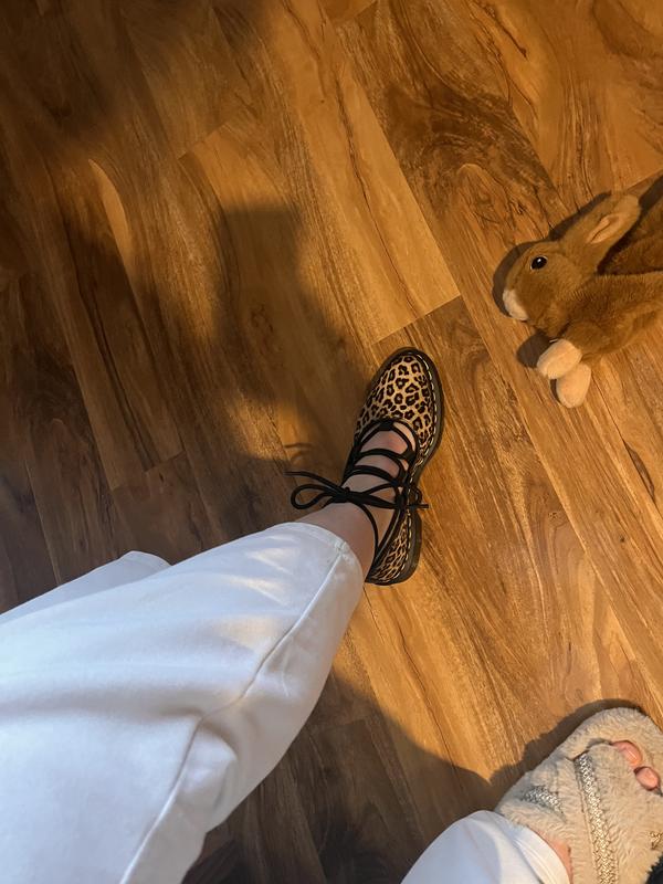 Dr Martens Elphie II lace up shoes in animal print | ASOS