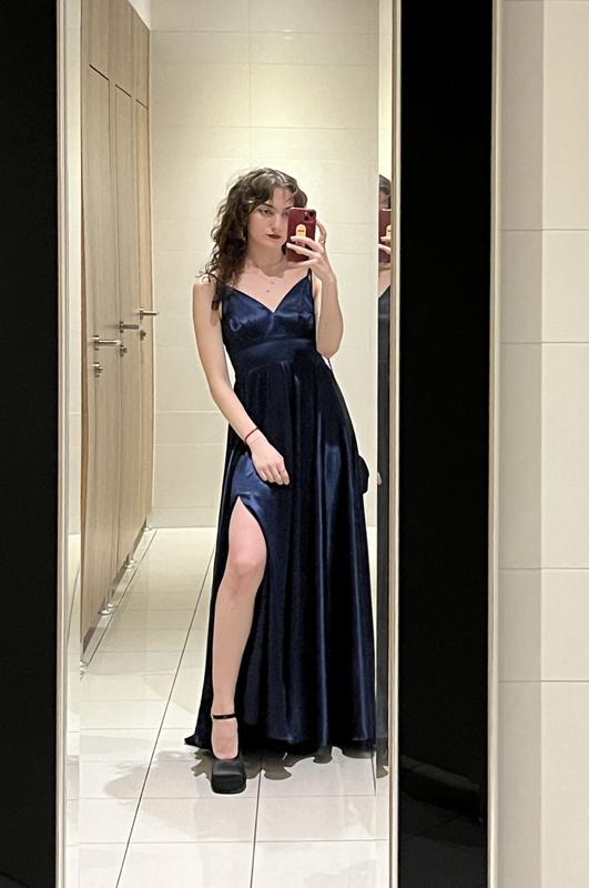 chinese dress ladies Navy Embellished Maxi Dress main image 1