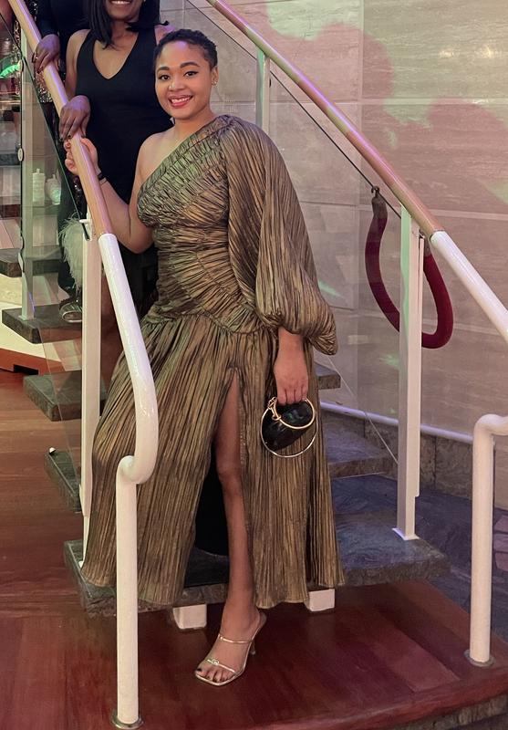 black off the shoulder long sleeve midi dress Josie Off Shoulder Mesh Maxi Dress - Black main image 0
