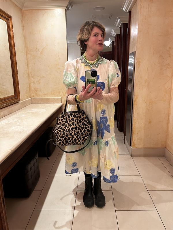 Dream Sister Jane organza smock midi dress in bright floral