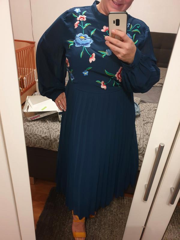 strapless maxi dress navy Bishop + Young