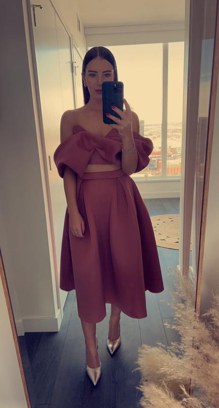knee length dresses for ladies Purple Bardot Style Sleeveless Spaghetti Strap Solid Off Shoulder Midi