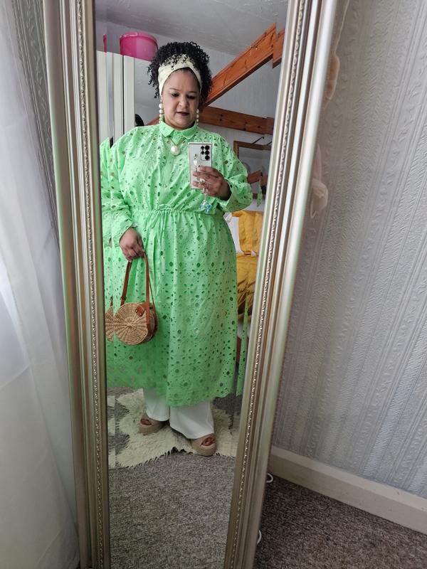 green emerald velvet dress ASOS Luxe Broderie Keyhole Floral Mini Smock Dress  Taite Ro