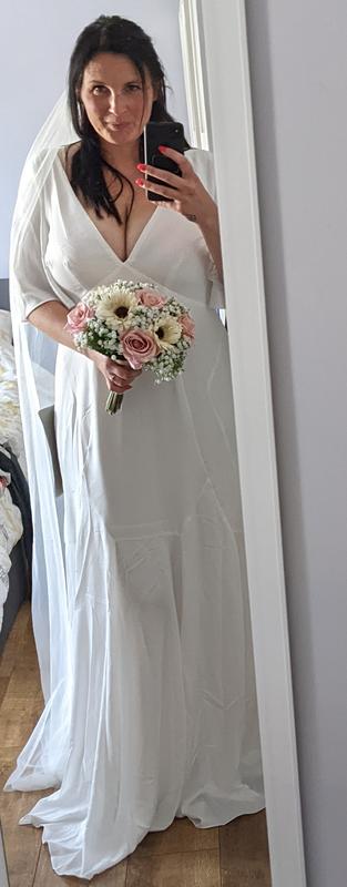 asos edition curve flutter sleeve sequin maxi wedding dress ASOS Edition Curve + Curve Flutter Sleeve Sequin Maxi Wedding Dress