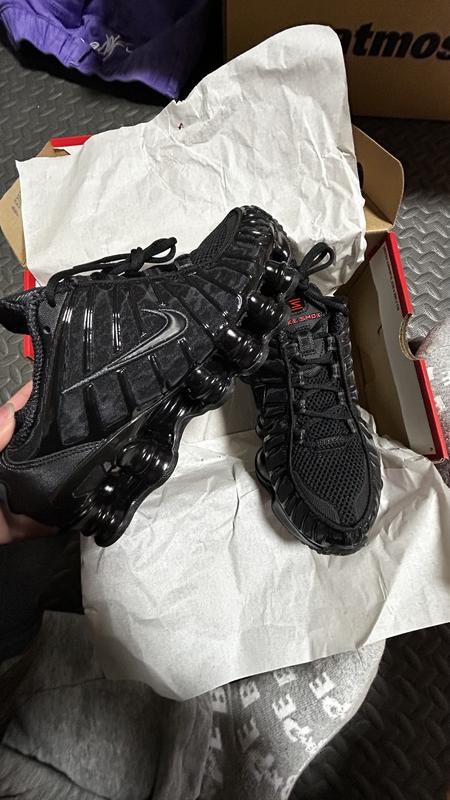 NIKE W SHOX TL BLACK/BLACK-MTLC HEMATITE-MAX ORANGE（ナイキ 