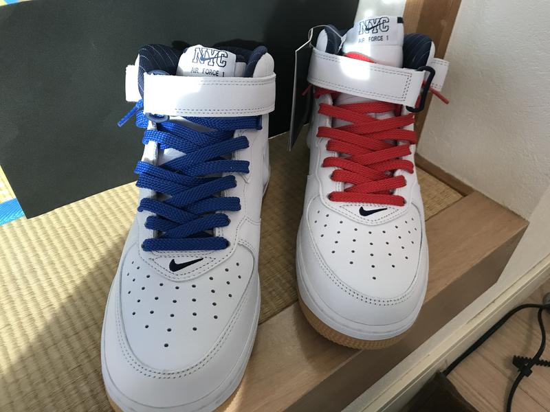 NIKE AIR FORCE 1 MID QS WHITE/WHITE-MIDNIGHT NAVY-GUM YELLOW