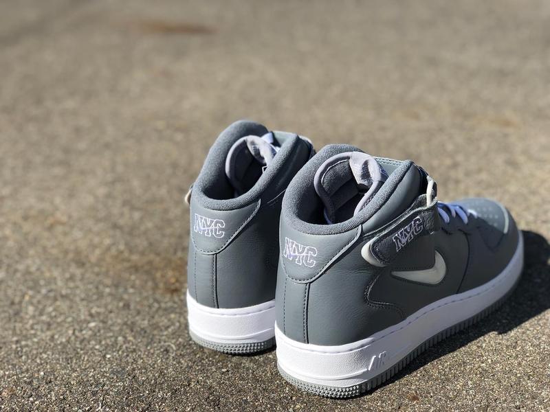 NIKE AIR FORCE 1 MID QS COOL GREY/WHITE-METALLIC SILVER 21FA-S