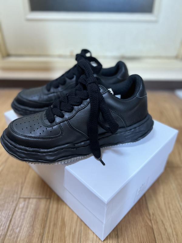 Maison MIHARA YASUHIRO WAYNE LOW/LEATHER LOW TOP ブラック