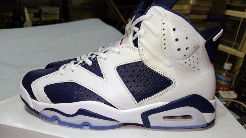 JORDAN BRAND AIR JORDAN 6 RETRO WHITE/VARSITY RED-MIDNIGHT