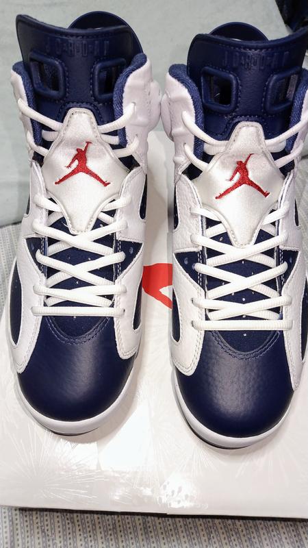 JORDAN BRAND AIR JORDAN 6 RETRO WHITE/VARSITY RED-MIDNIGHT