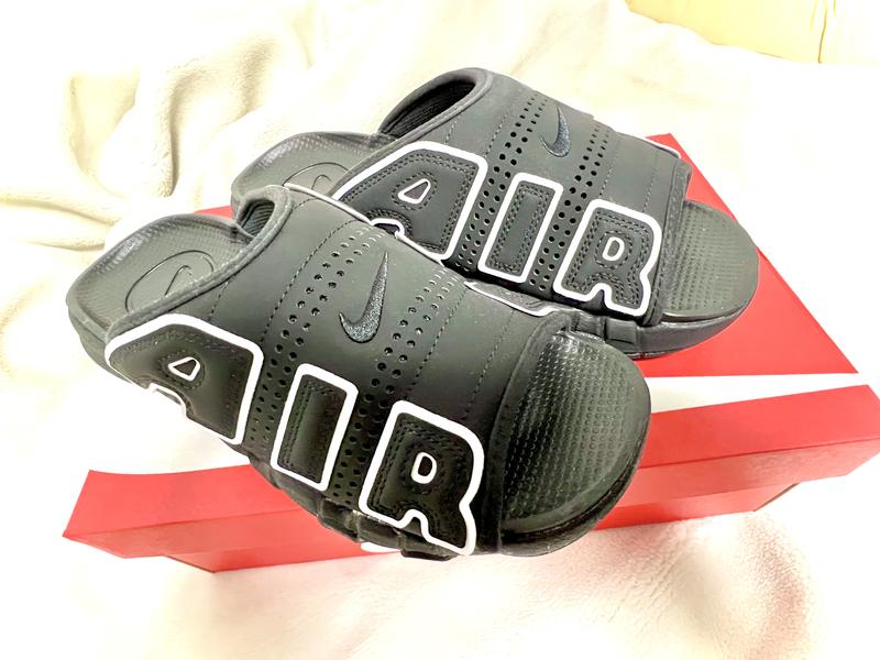 NIKE AIR MORE UPTEMPO SLIDE BLACK/WHITE-BLACK-CLEAR（ナイキ