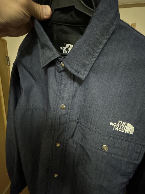 THE NORTH FACE L/S NYLON DENIM NUPTSE SHIRT インディゴデニム