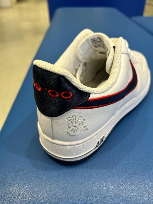 NIKE WMNS AIR FORCE 1 '07 REC WHITE/OBSIDIAN-UNIVERSITY RED