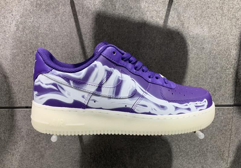 NIKE AIR FORCE 1 '07 SKELETON QS COURT PURPLE/COURT PURPLE-WHITE