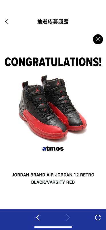 JORDAN BRAND AIR JORDAN 12 RETRO BLACK/VARSITY RED