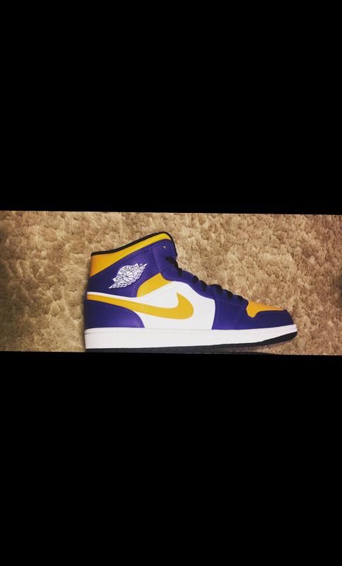 JORDAN BRAND AIR JORDAN 1 MID DARK CONCORD/TAXI-WHITE-BLACK