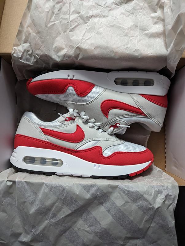 NIKE AIR MAX 1 '86 OG WHITE/UNIVERSITY RED-LT NEUTRAL GREY