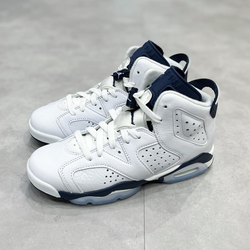 JORDAN BRAND AIR JORDAN 6 RETRO (GS) WHITE/MIDNIGHT NAVY 22SP-I