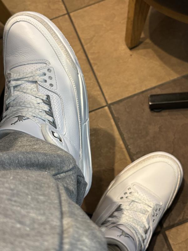 JORDAN BRAND AIR JORDAN 3 RETRO WHITE/METALLIC SILVER-WHITE