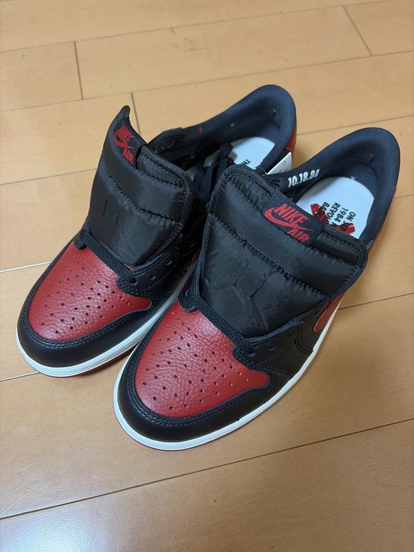 エアジョーダン1 レトロ ハイ OG ブラック/レッド サイズ9 JORDAN BRAND AIR JORDAN 1 RETRO LOW OG BLACK/BLACK-VARSITY RED